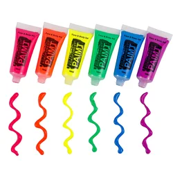Glow in dark 6 colors Washable uv neon Face Paint Cream face painting tube sticks body art party makeup DIY