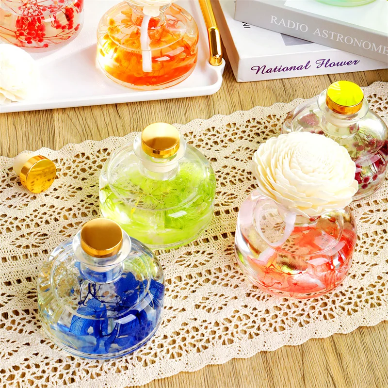 Flower Rattan Sticks Perfume Aromatherapy Deodorant Gardenia Velvet Petals Fragrance Diffuser Long Lasting Aroma Rose Lavender