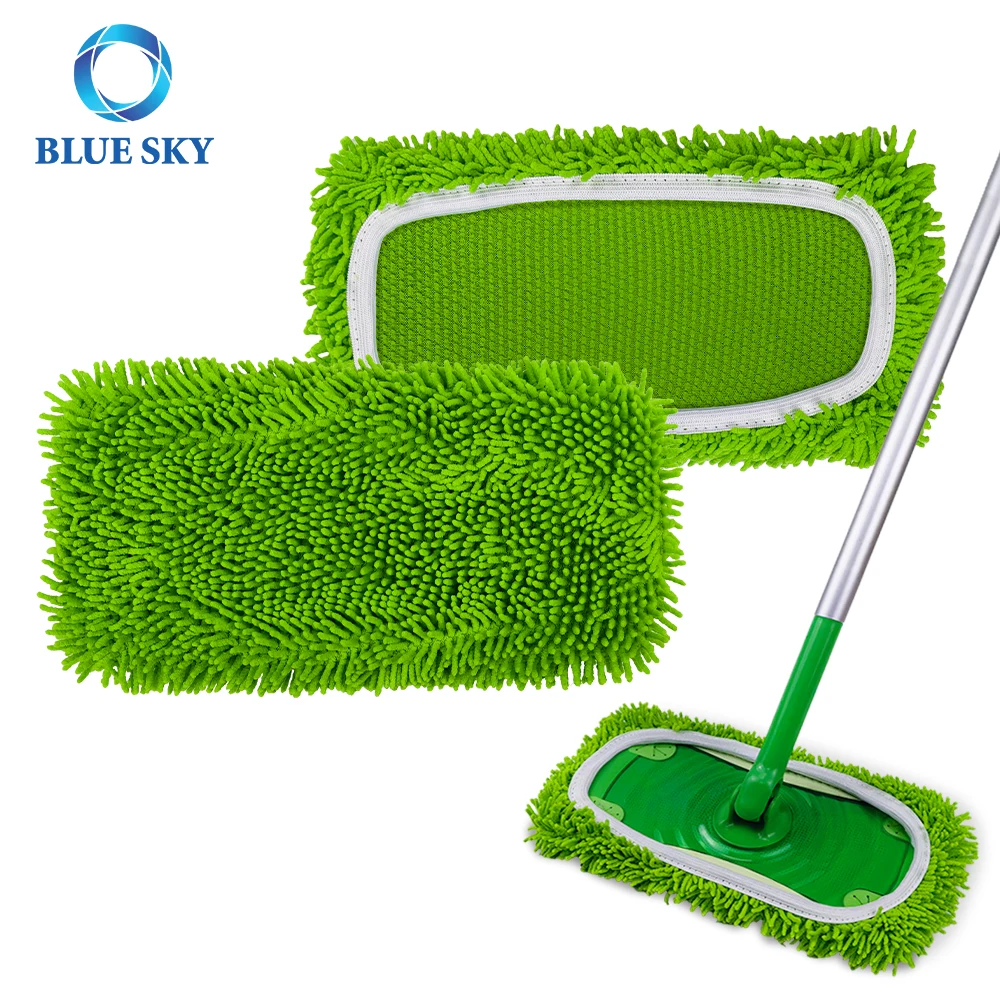 Reusable Microfiber Mop Pads Wet & Dry Mopping Cloths Washable Wet Pads Refill Fit For Swi-ffer Sweeper Hard Floor Mop