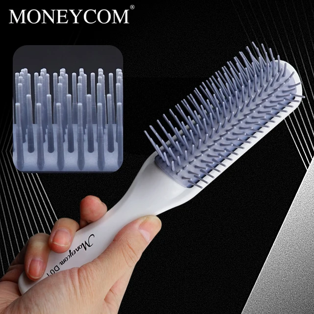 Натуральная сушильная щетка для волос 9 рядов круглая расческа для волос широкая щетка для душа Профессиональная парикмахерская щетка