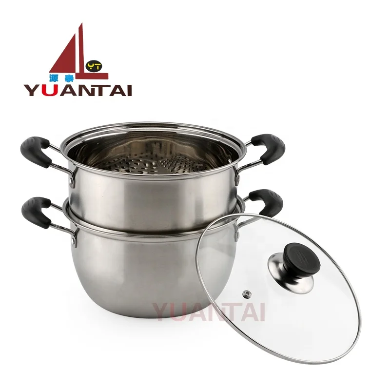 High Quality Stainless Steel Food Steamer Cooking Pot Cookware Soup Stock Pots