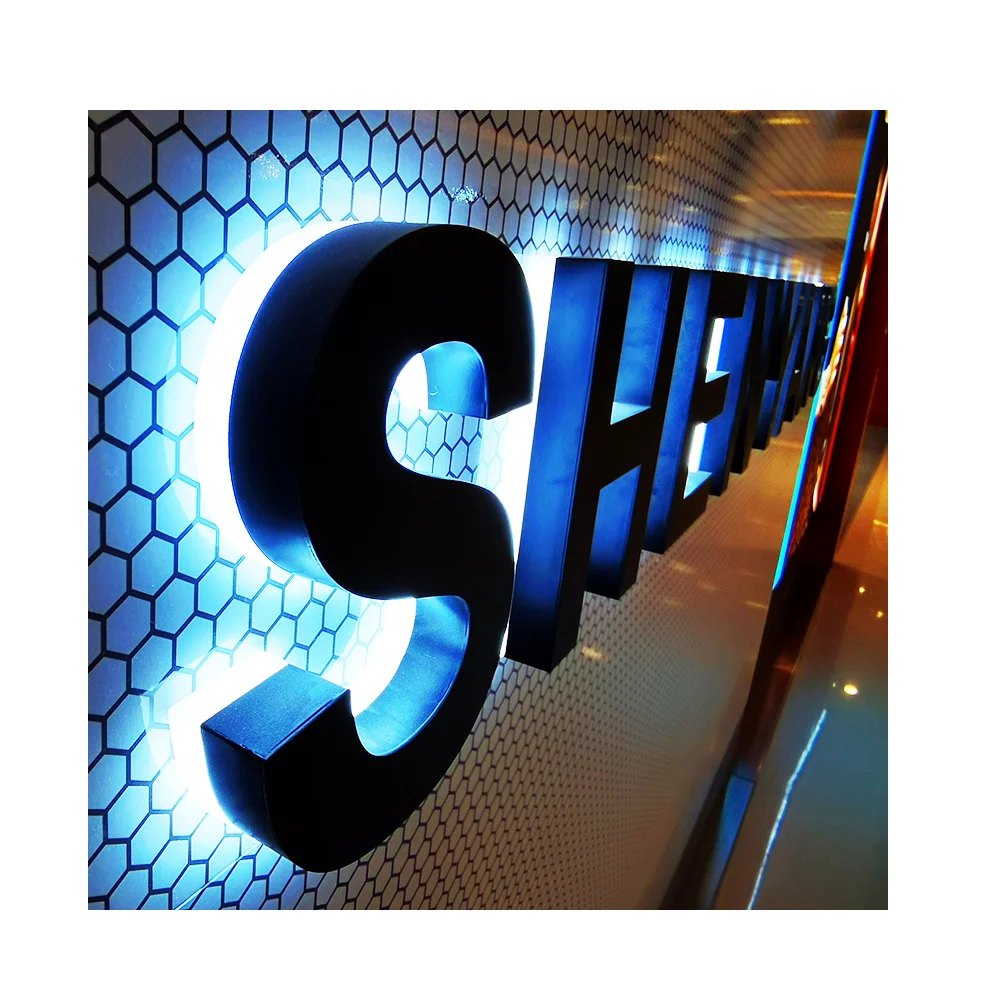 manufacture customized 3D LED Lighting up Sign Letters Signboard LED Channel Letters electronic back lit sign