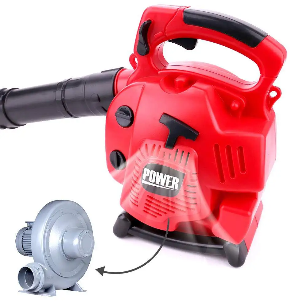 Kids Power Construction Tool Toy Leaf Blower Play Set, Boys Pretend Play Toy Outdoor Lawn Tools Air Blower Set for Toddlers