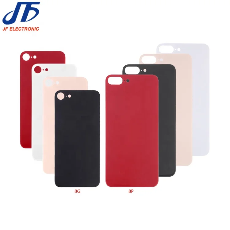 Big hole Back glass For iPhone 8 Plus Battery cover rear door with logo replacement