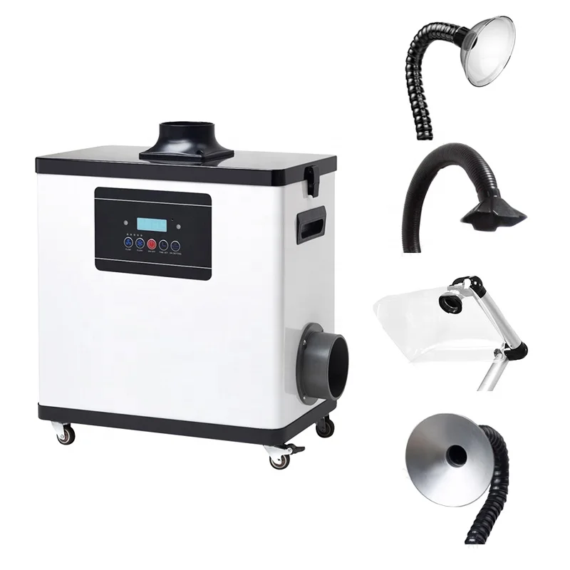 Fume extractor and dust extractor for beauty hair nail salon