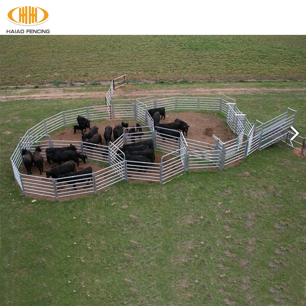 Customized american livestock corral fencing 3 or 4 rails horse paddock fence panels ranch goat cattle fence panels