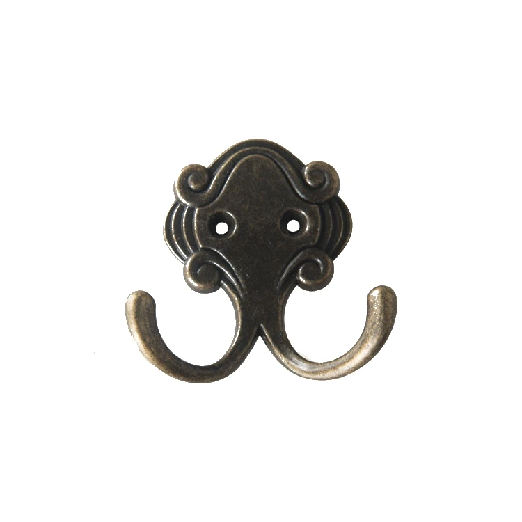 Creative Octopus Shaped Vintage Bronze Wall Mount Double Prongs Clothes Coat Towel Robe Organizer Hanging Hook