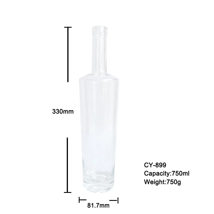 Wholesale New Design custom liquor for vodka gin whiskey tequila spirit glass bottle
