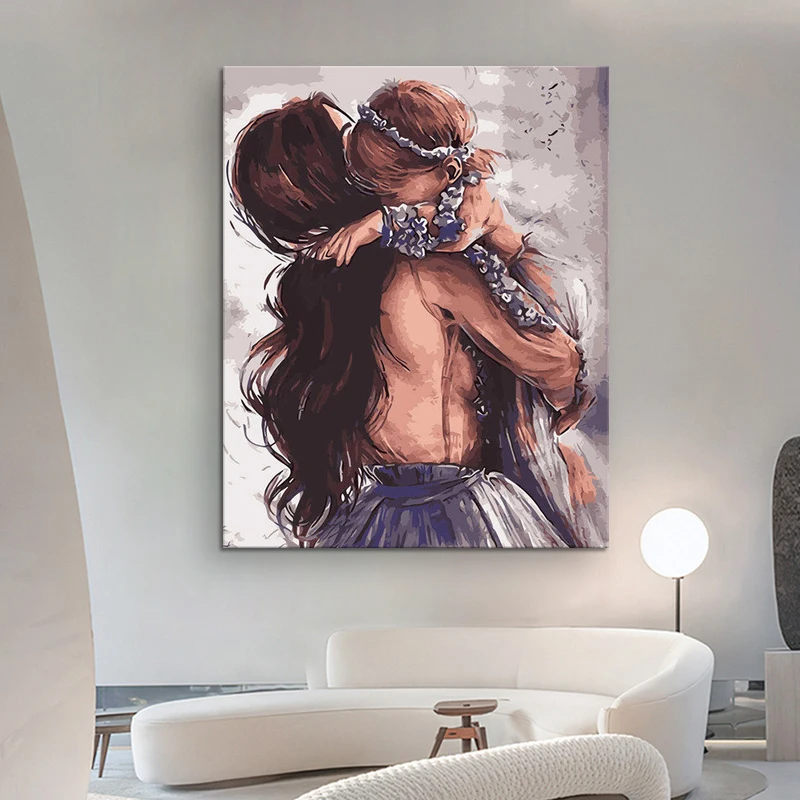 Couples DIY painting by number filling color decompression digital oil painting nude sexy art painting by numbers for adults