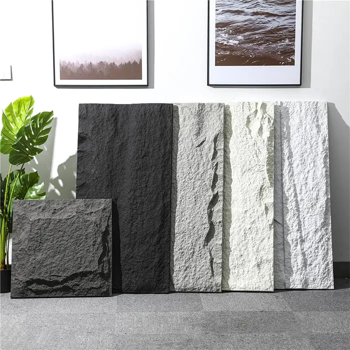 Polyurethane wall panel waterproof lightweight 60*120cm environmentally friendly easy to install vinyl stone wall panel for wall