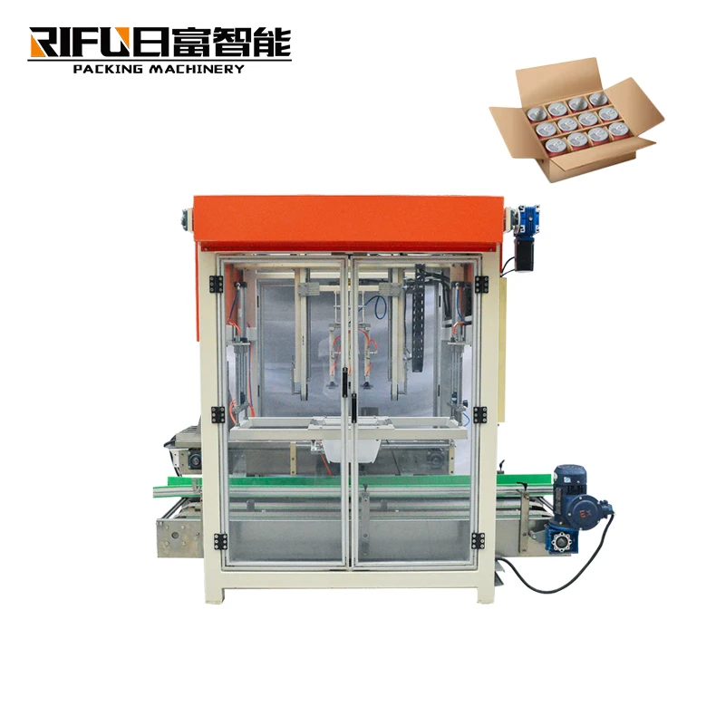 automatic drop wrap around carton packer big bottles case packer cartoning machine