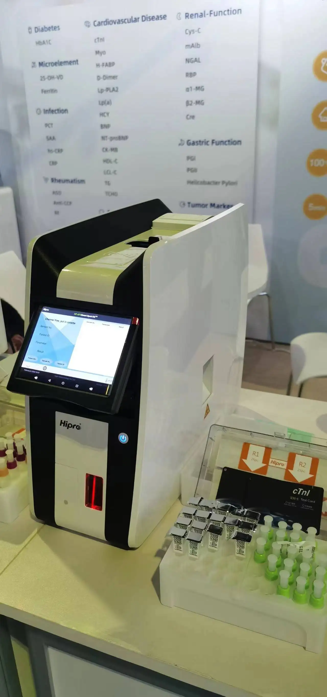 Popular Factory manufacturing supply lab equipment desktop analyser of touching screen short quantitative results cholesterol