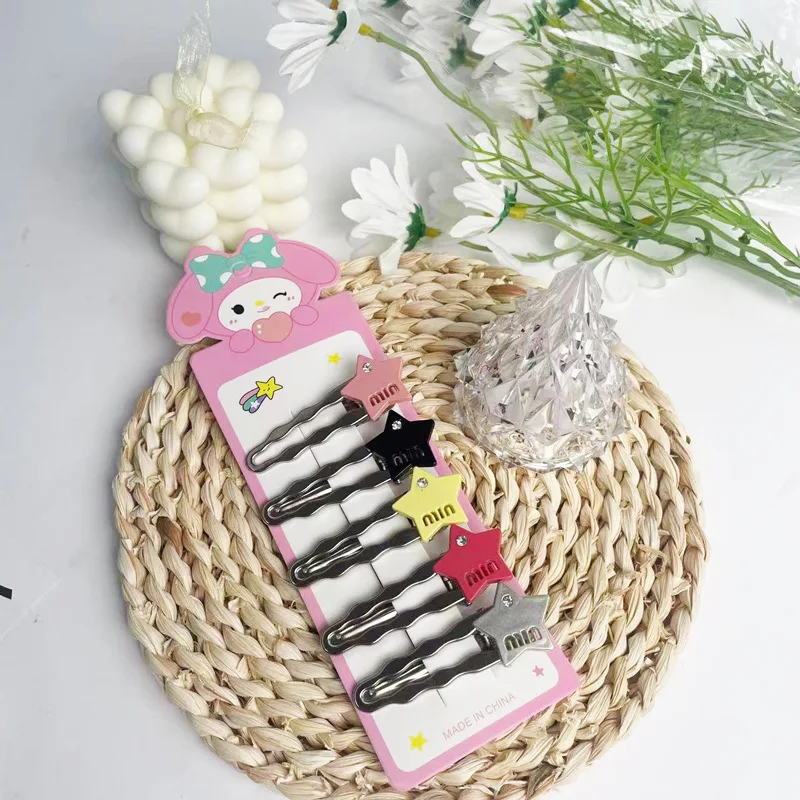 Wholesale Custom Y2k Style Star Metal Hair Clips Children Hair Accessories Cute Hair Clips for Girls