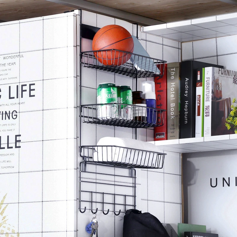 DSH Special design hot selling iron wire refrigerator hanging baskets storage basket behind the door