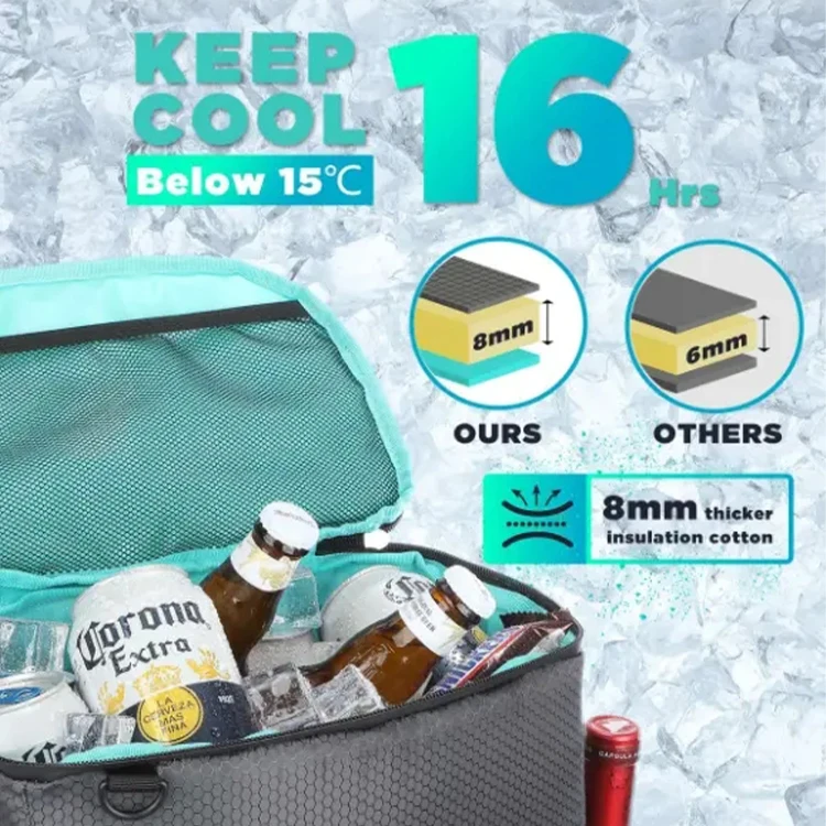 New Arrival Competitive Price Backpack Cooler Bag Portable Aluminum Foil Thermal Lined Insulation Cooler Backpack With Wine Bag