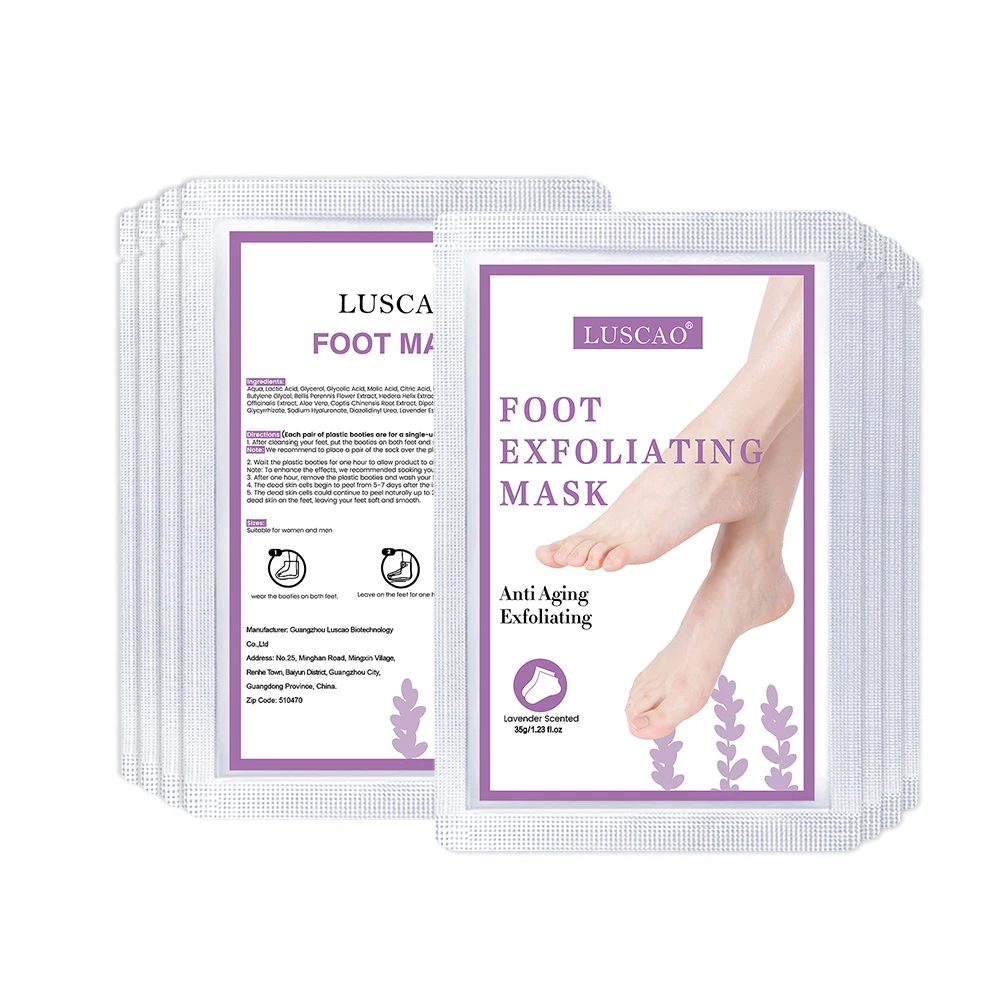 Customized Scent Lavender Fragrance 1 Pair Feet Peeling Mask Private Label