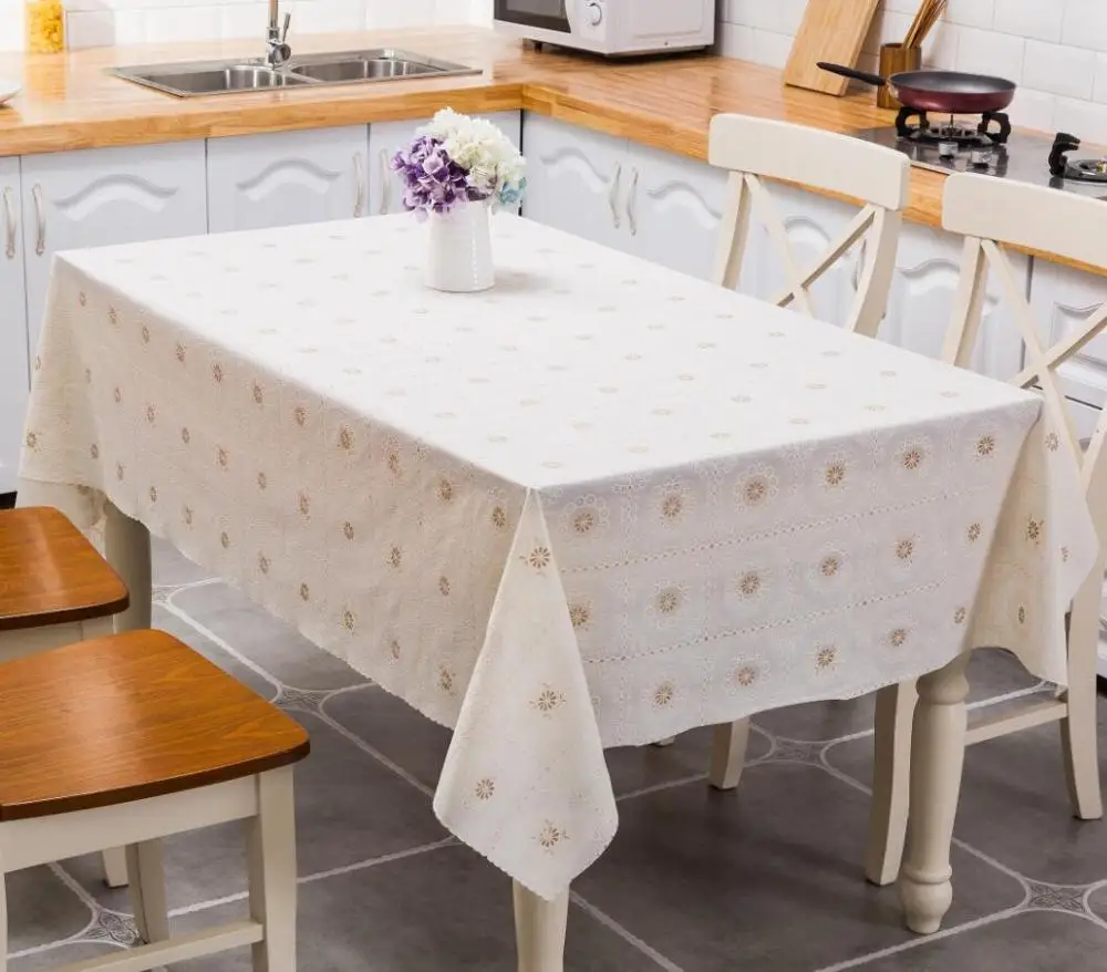 2023 Handmade Marble Kitchen Table Cloth For Wedding Custom Block Table Cloths Knitted Hollow Tablecloth