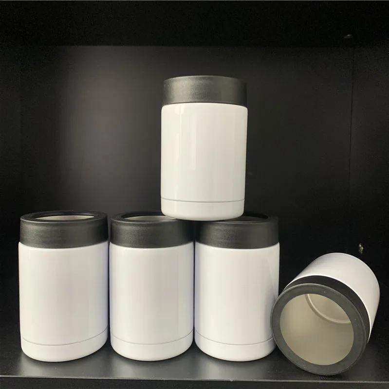 Factory Price 12oz Can cooler white sublimation blanks double wall stainless steel Can Insulator for diy printing