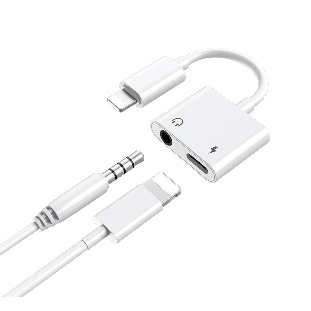 3.5 Jack Earphone For Lighting To 3.5mm Aux Headphones Adapter Audio Cable for Iphone 12 Charger Aux Audio Jack Adapter