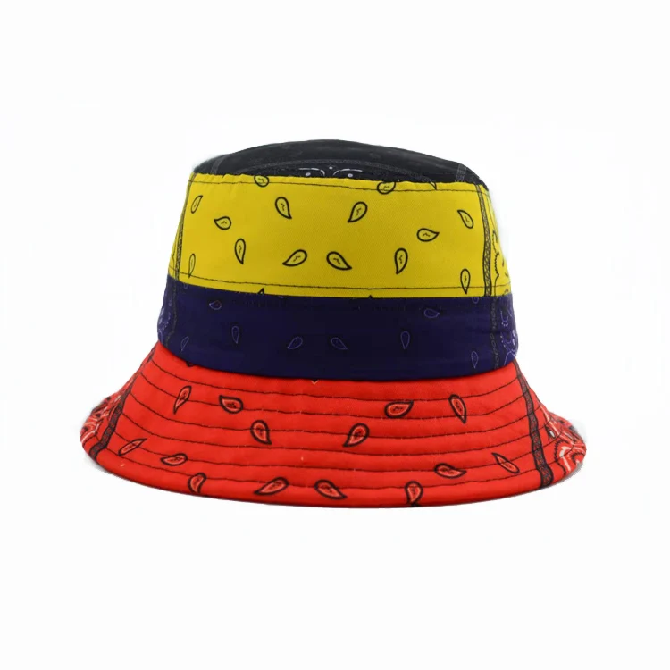 Wholesale Polyester Sublimation Full Custom Printing Bucket Hat Hats Cap Caps Wide Brim for men women