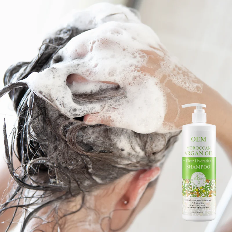 Индивидуальная этикетка оптовая продажа уход за волосами для детей травяной глубокий Увлажняющий анти вьющийся натуральный органический аргановое масло шампунь