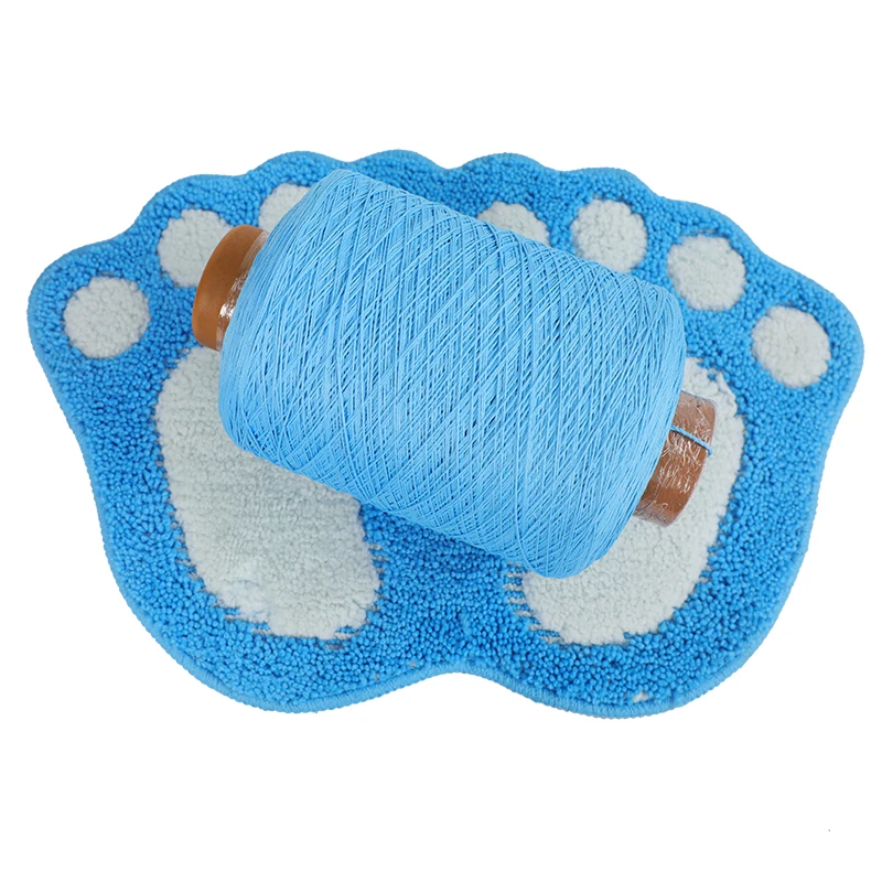 100% polyester DTY tufting yarn flocking tufting machine weaving carpet foot mat braided yarn