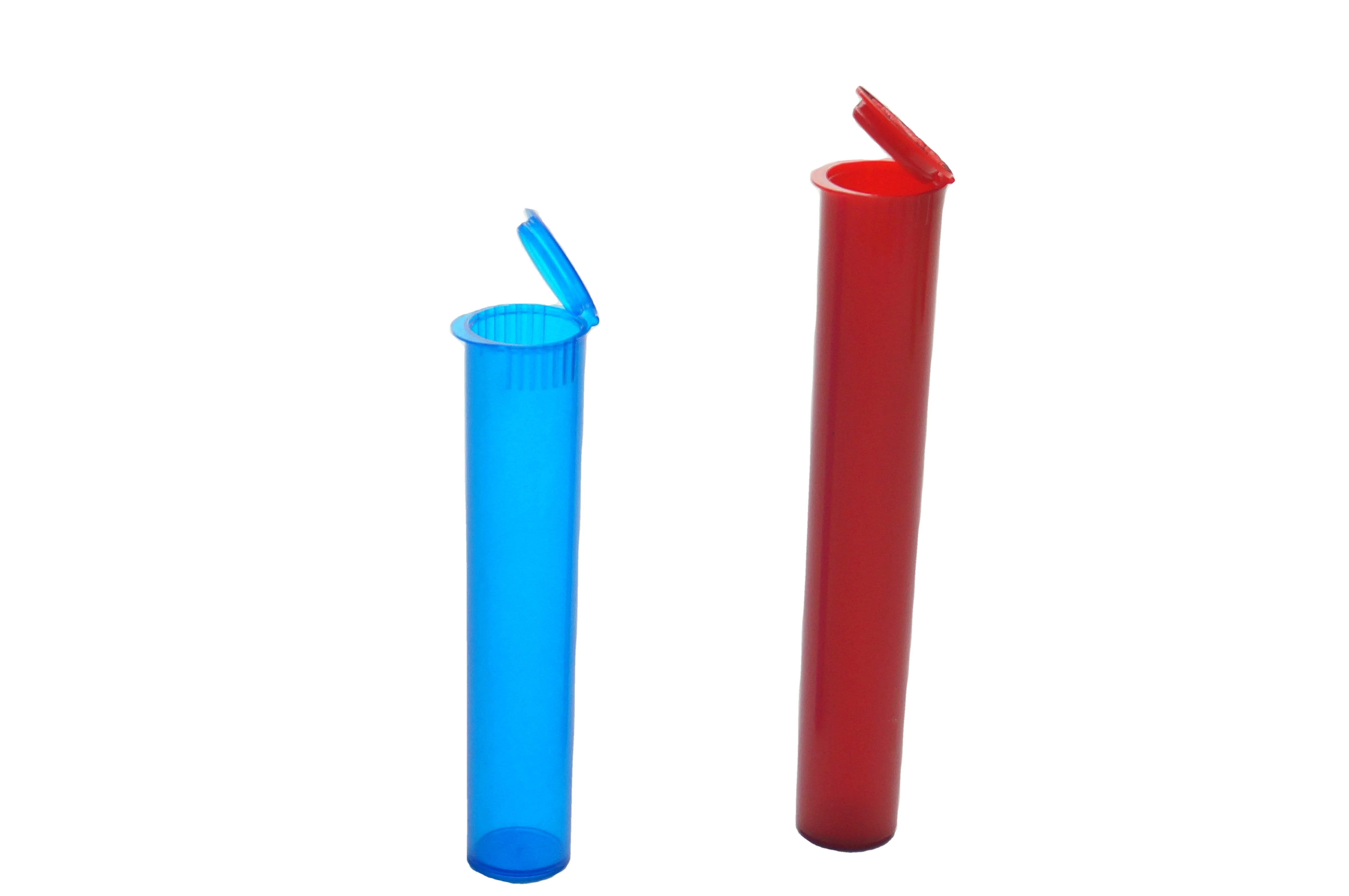 Plastic Flip Top Rolling Paper Smoking Accessories Acrylic Pre Storage Cone Packaging Tube with Cap