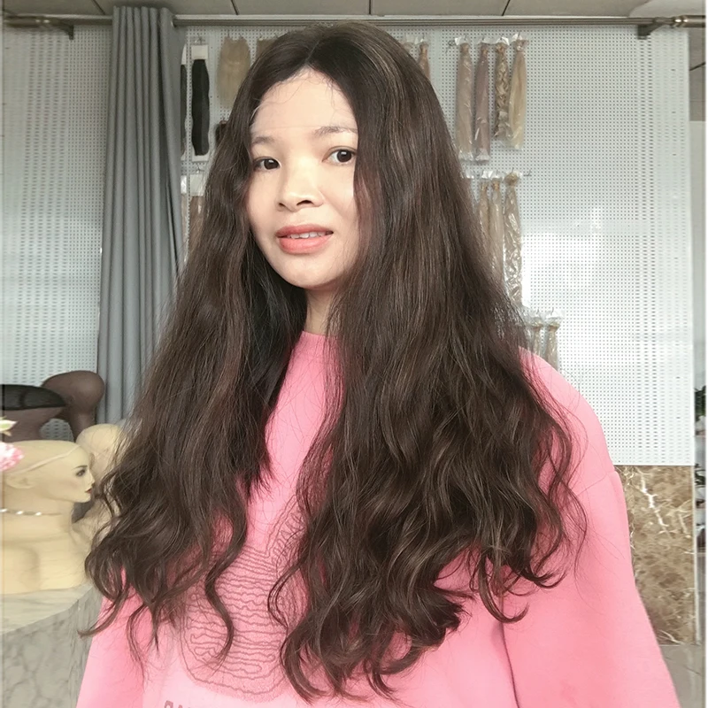 Hot Sale On Wigs Raw Russian Human Hair Super Long Length Brown With Blonde Balayage For Woman Gluess Undetectable Hd Lace Wig