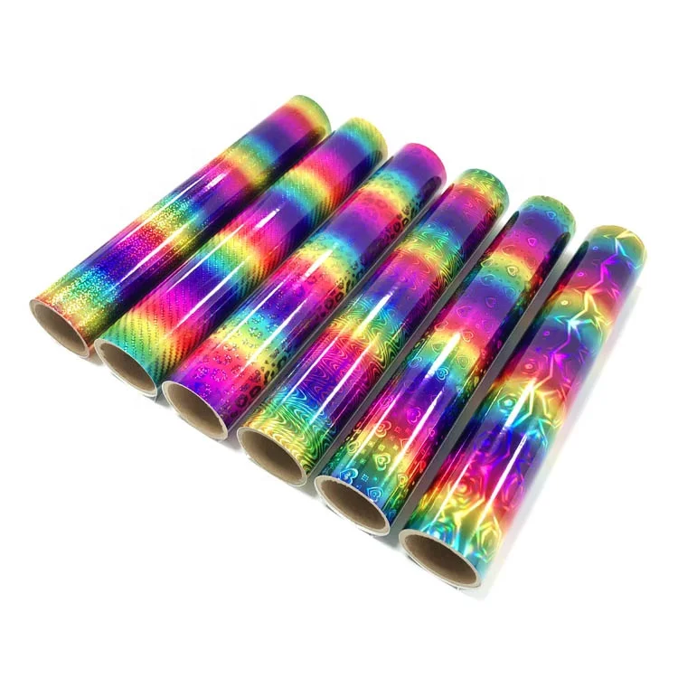DETU Manufacturer  Film Rainbow Changing Sticker Holographic Foil Reflective Self Adhesive Vinyl