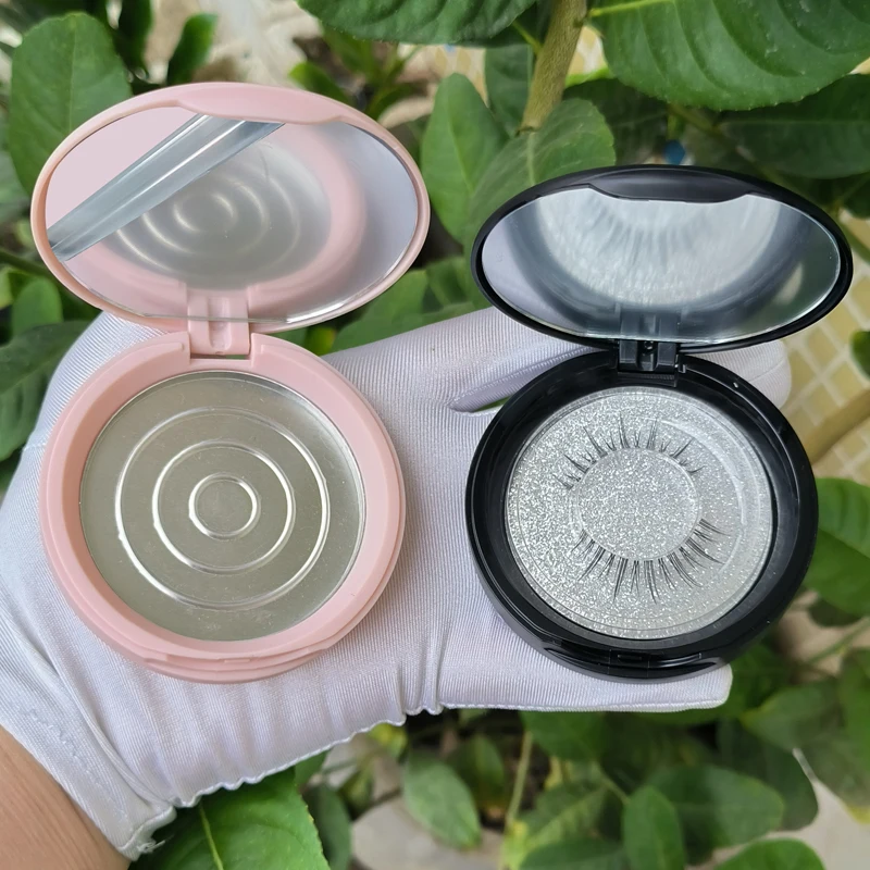 H006 False eyelash packaging empty box 59mm Round single-layer Eye shadow Shading powder Powder blusher empty box False eyelash