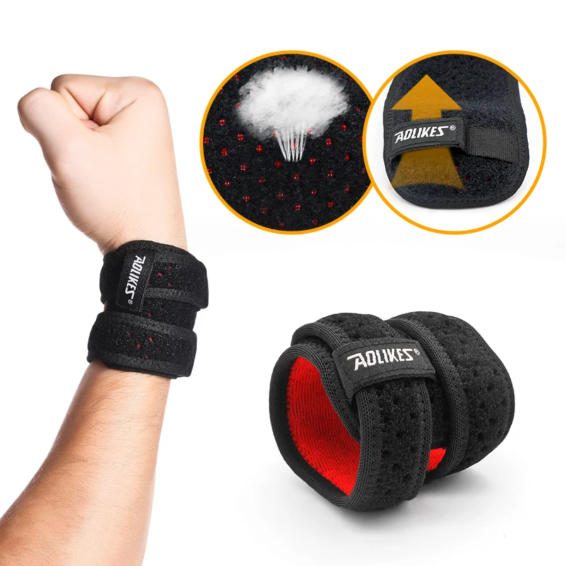Factory price Comfortable Wrist Brace Protective Wrist Guard with Adjustable Compression Straps for Badminton Sport Wrist