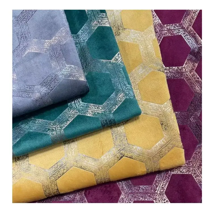 New designs maquina foil upholstery fabrics sofa set furniture velvet fabric velvet