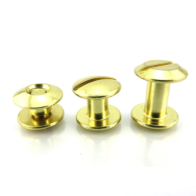 Custom 4.5MM Brass Binding Screw Posts Belt Chicago Screw Rivets