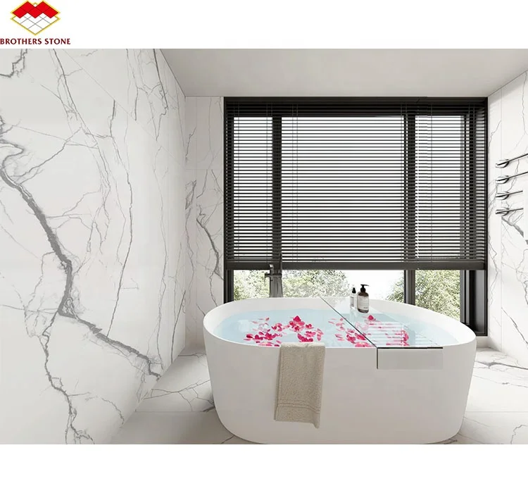 Modern Bathroom Wall Panels Polished Lilarc Sintered Stone for Bathroom Shower Wall Panels Custom Design