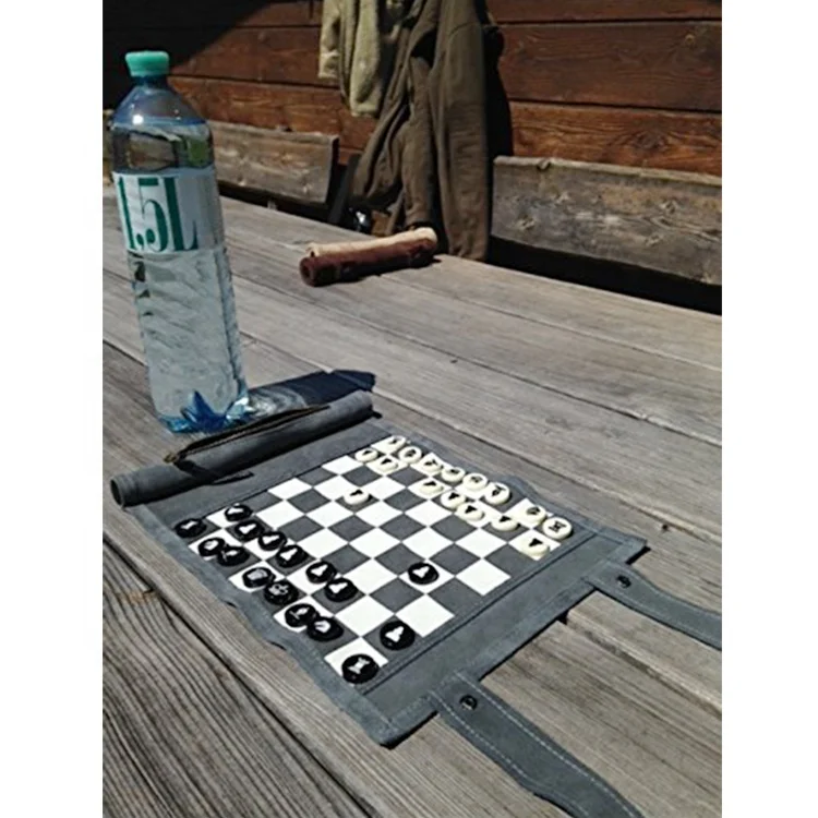 themed leather vintage chess set mat pressed leather chess board chinese luxury tournament folding customized