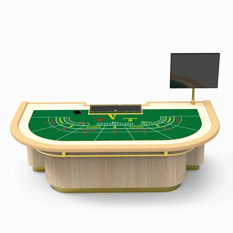 Luxury 8 Player Casino Games Table Custom Design Baccarat Poker Table with Casino Quality