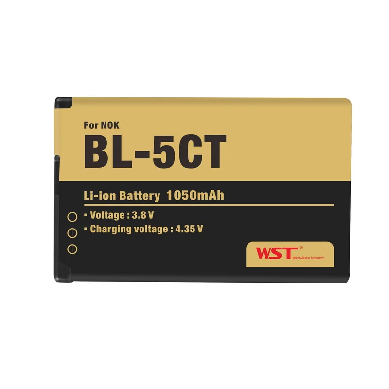 WST BL-5CT Phone Battery For NOKIA 5220XM 6730 C5-00 C6-01 C3-01 6303C Authentic Phone Battery BL5CT 1050mAh Replacement Battery
