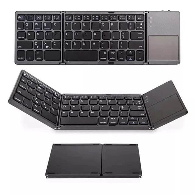 Linkinmi new 64-Key Wireless Folding Keyboard 15m Range with 140mA Battery BT LK33K Mini Keyboard for computer/laptop/phone game