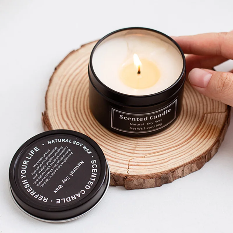 Dgc Mini Fragrance White Tea Sandalwood Candle Tin Natural Customized Luxury Small Aroma Soy Wax Scented Candles Private Label