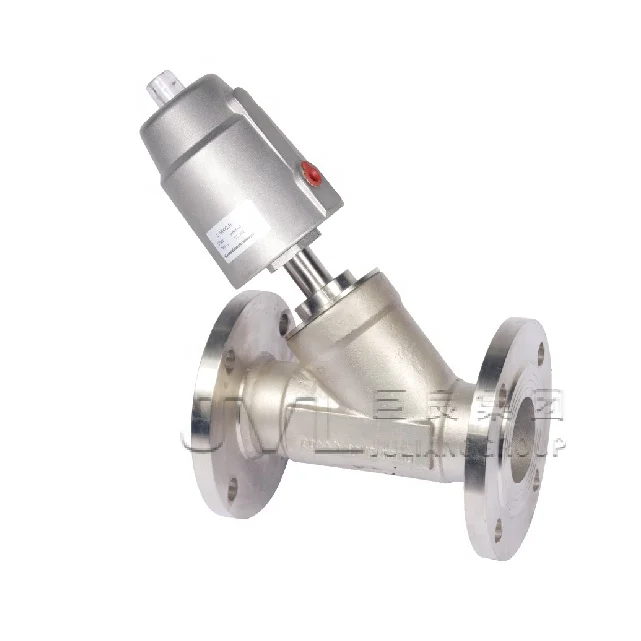 TS Flange air Control Pneumatic Stainless Steel Angle Seat Valve
