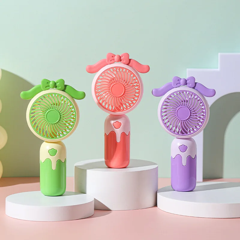 Mini Rechargeable USB Portable Hand Held Small Fan Standing Fan For Office And Kids