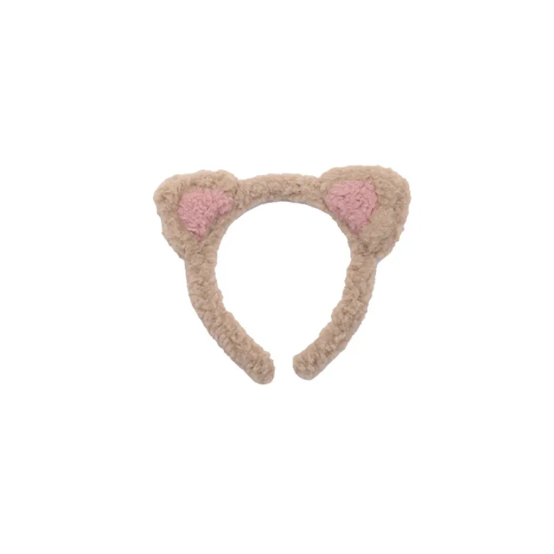 Cute cat ears plush hair band autumn and winter pressed hair hairpin headband female face wash headdress