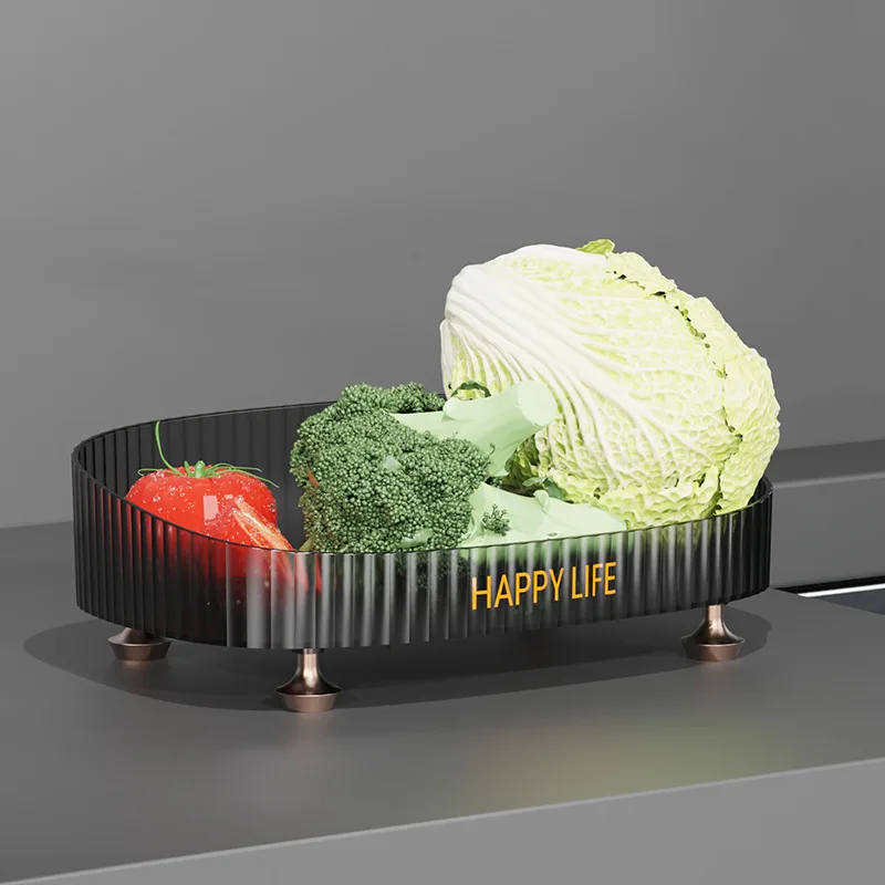 Multifunctional Desktop Storage Box Light Luxury Cosmetics Shelf With Feet Transparent Organizing Box bathroom organizer