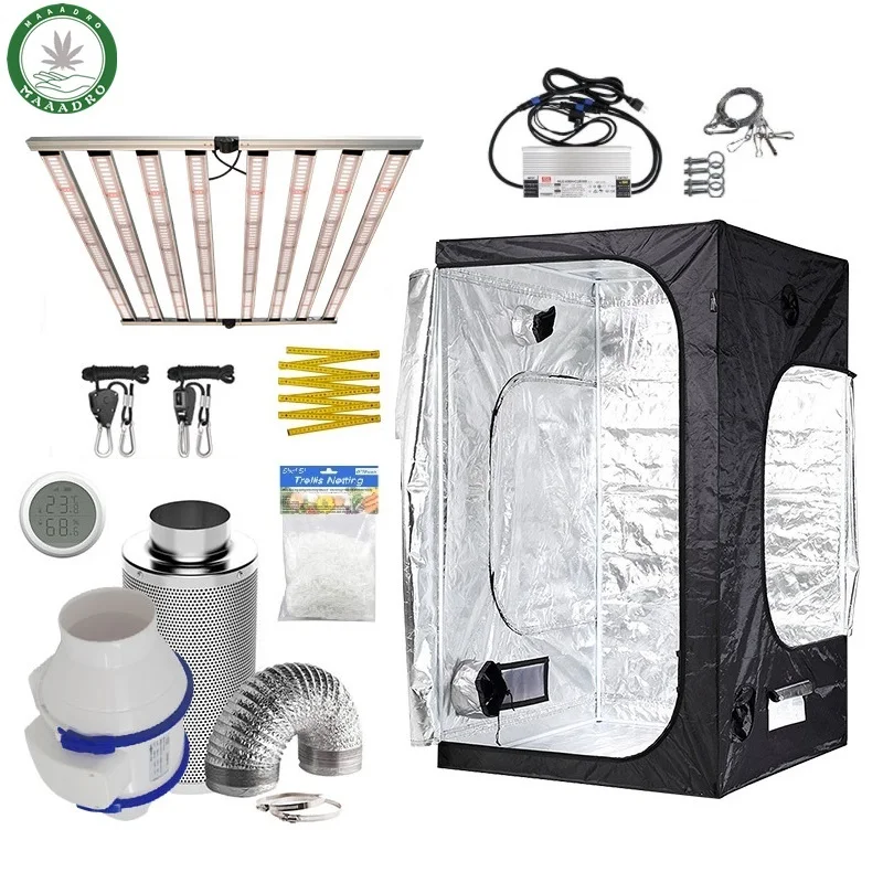 China Cheapest Custom150x150 4x4 5x5 2 in 1 Small Homebox Indoor Plant Mini Grow Tent Fan Complete Kit Led for House Garden