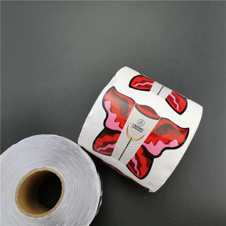 French Nail Forms Tips Acrylic UV Gel Extension Curl Form Extension Nail Sticker Art Guide Mold