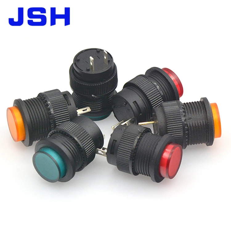 4PIN R16-503 Locking  N/O NO Switch Red Led 10A 12V Push Button