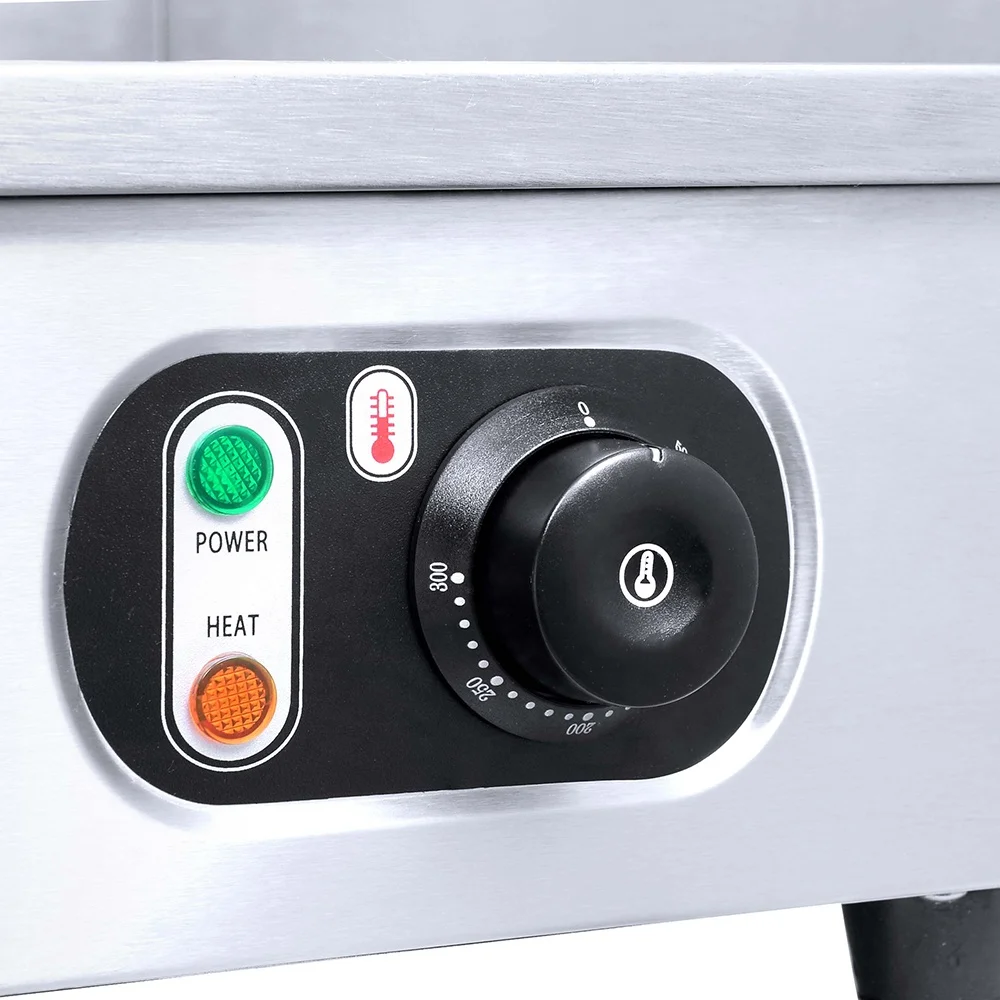 Commercial Electric Griddle,Electric Countertop Flat Top Griddle 110V 1600W With CE Approved