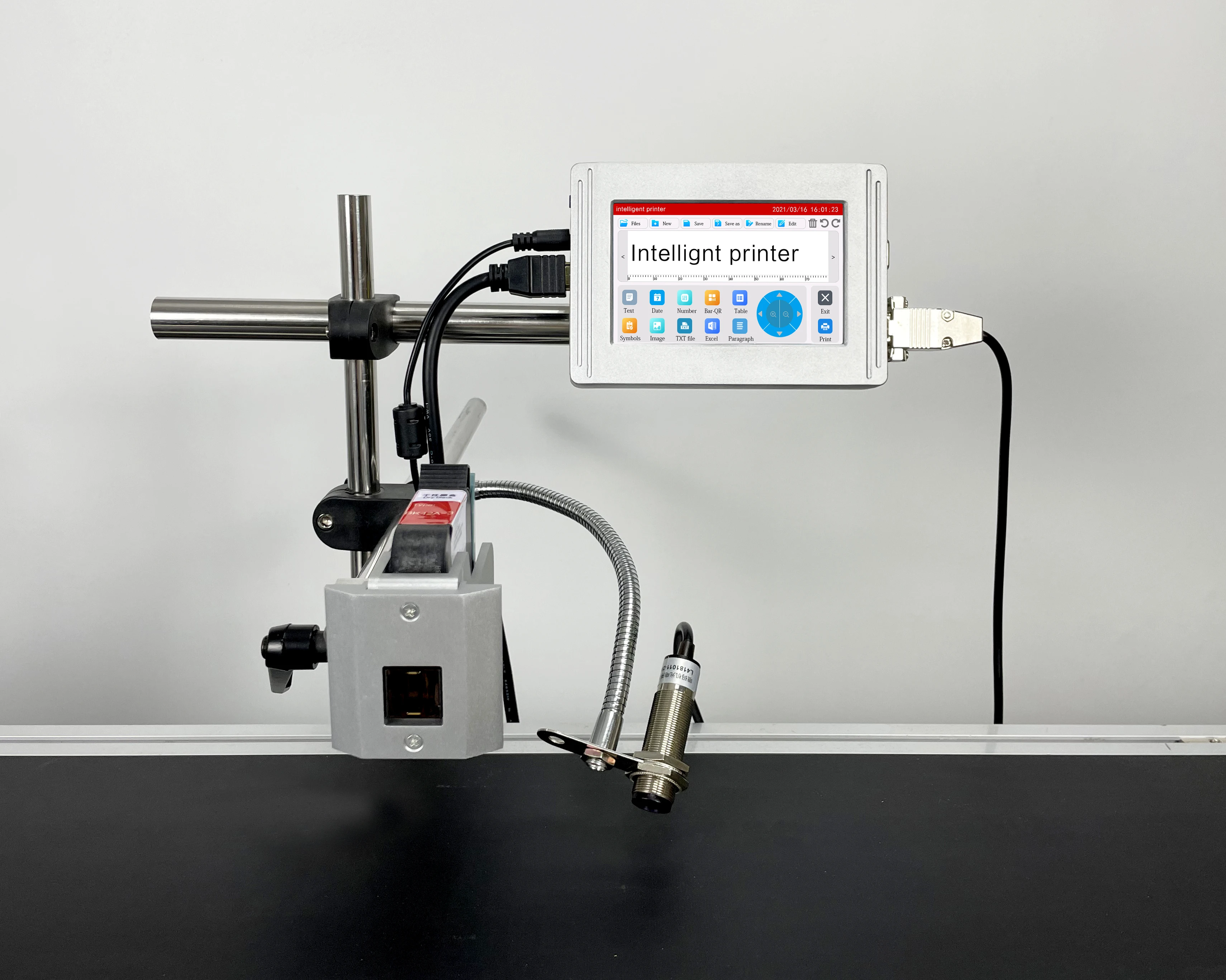 5 Inch Expiry Date Bar QR Code Batch Number Coding Machine High Definition Online Tij Continuous Inkjet Printer