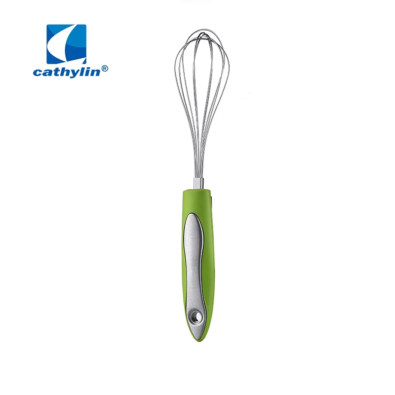 Wholesale Plastic Handle Kitchenware Stainless Steel Kitchen Tool Big Egg Whisk Manual