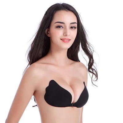 Mature Hot Sexy Silicone Invisible Sticky Bra in Nude Color with Front Closure